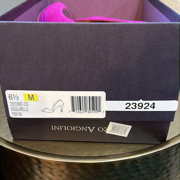 Enzo Angiolini Eagelabelle Pink Open Toe Pumps - Picture 15 of 16